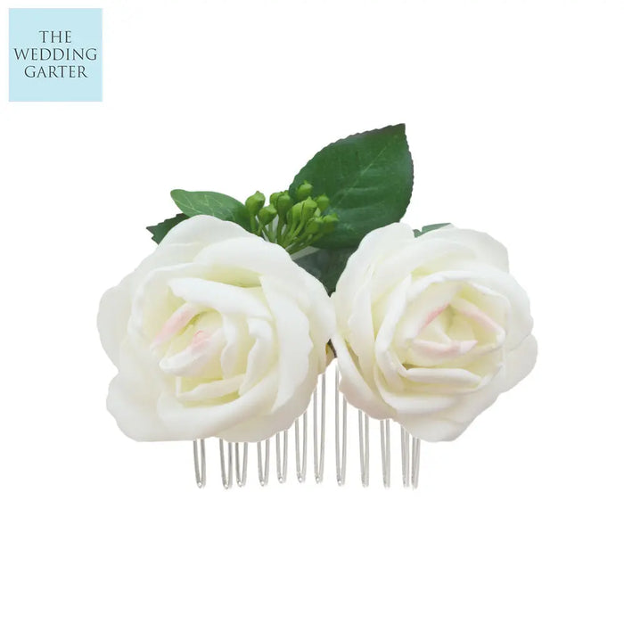 Delicate Rose Garden Hair Flowers Comb - The Wedding Garter