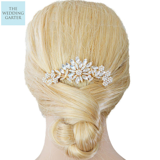 gold bridal headpiece