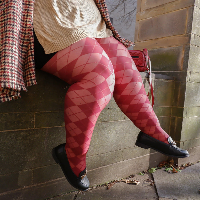 Diamond Tights - Burgundy - Snag