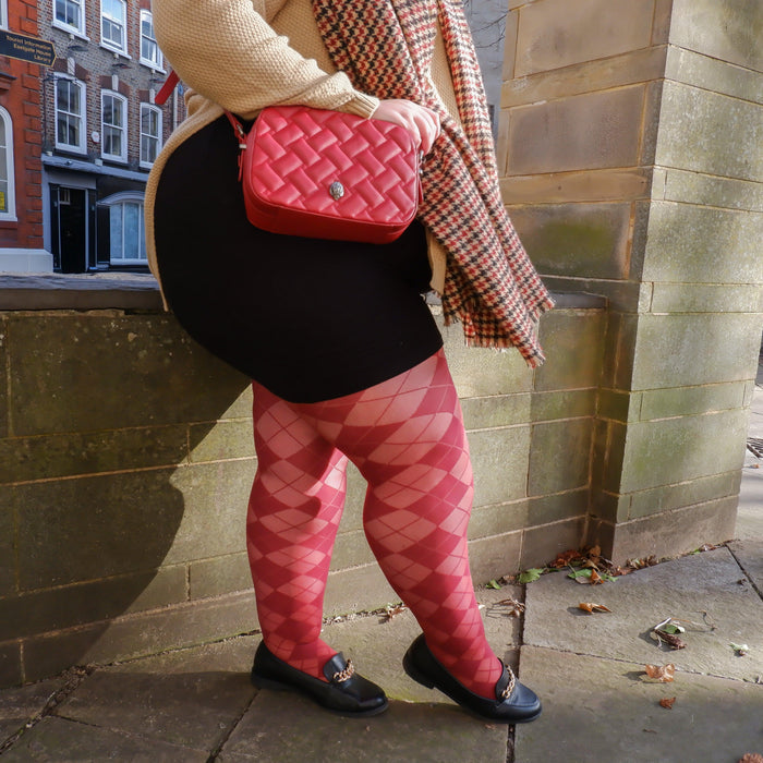Diamond Tights - Burgundy - Snag