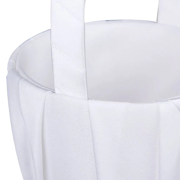Diamond White Satin Wedding Basket For Flower Girls - The Wedding Garter
