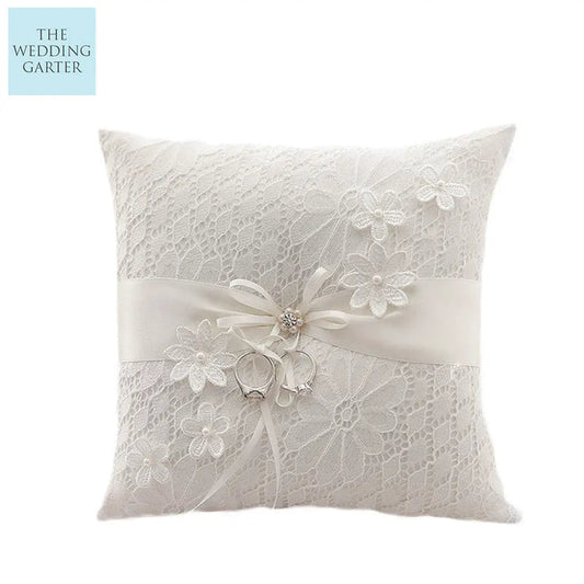 wedding ring pillow ivory