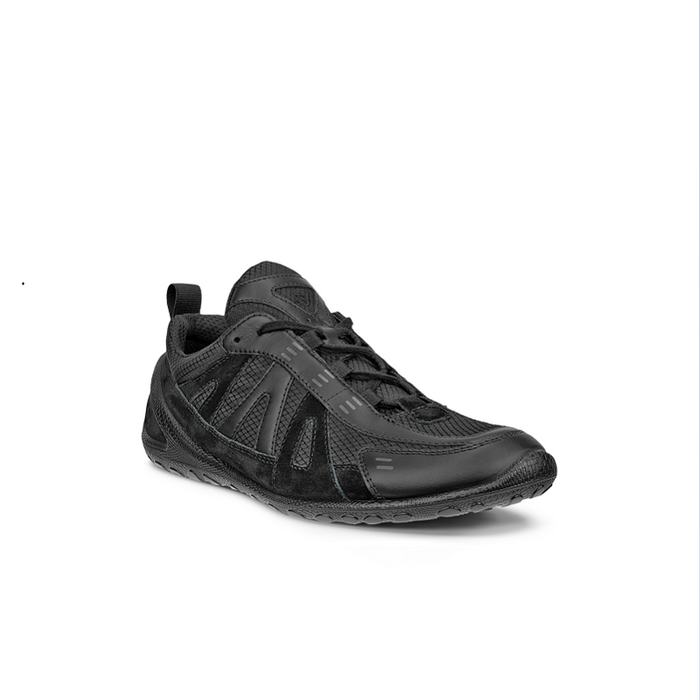 ECCO Biom Lite women's sneaker, black lace-up with grippy sole and side detailing