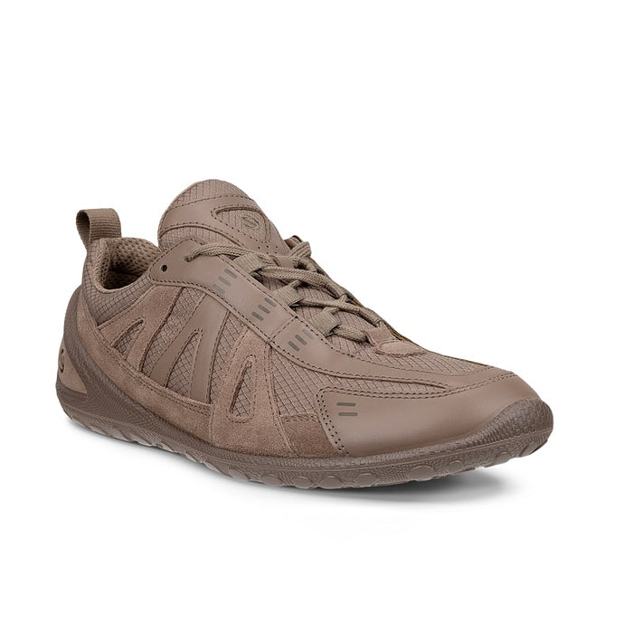ECCO Biom Lite women's sneaker, light brown lace-up with stitched stripes on upper