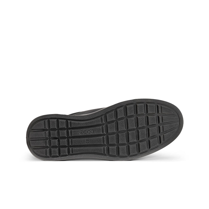 Boot outsole with black rubber tread and square grip pattern