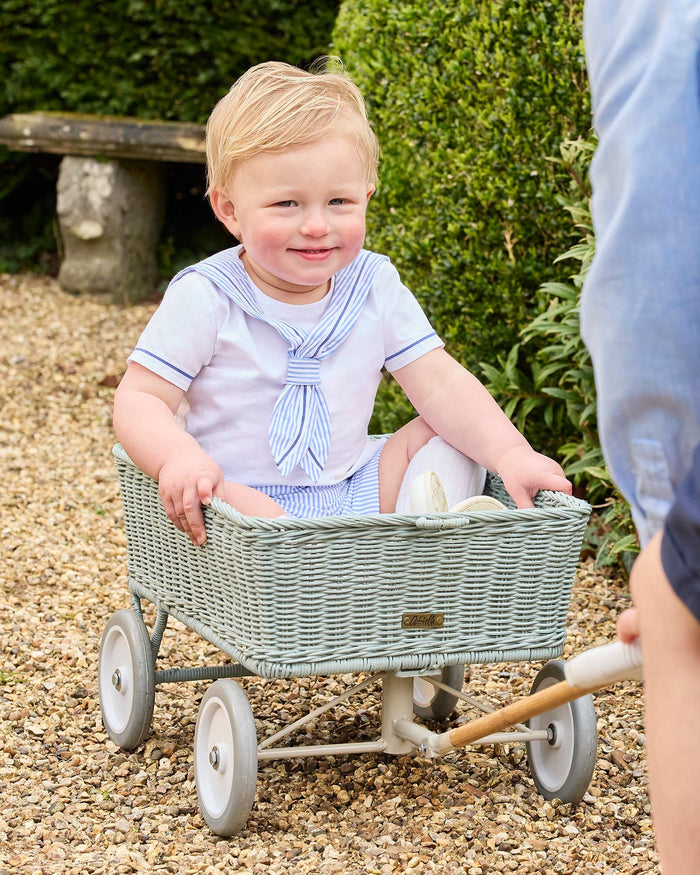 Trotters Heritage Set Edward Sailor Set in Pale Blue Stripe