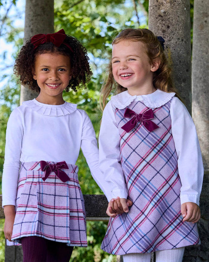 Confiture Dress Eleanor Check Pinafore