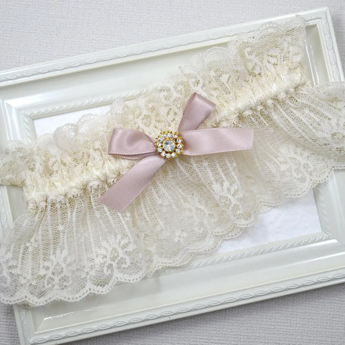 Emma Nude Lace Vintage Style Wedding Garter - The Wedding Garter