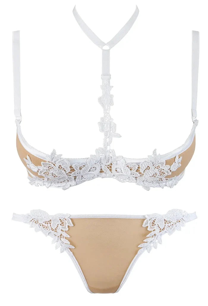 white lace brides lingerie