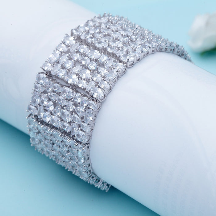 Exclusive Designer CZ Diamond Encrusted Bracelet - The Wedding Garter