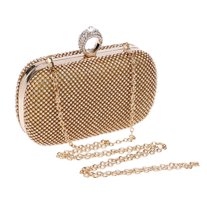 Exclusive Gold Rhinestone Bridal Clutch Handbag - The Wedding Garter