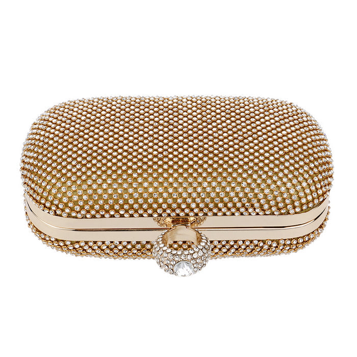 Exclusive Gold Rhinestone Bridal Clutch Handbag - The Wedding Garter