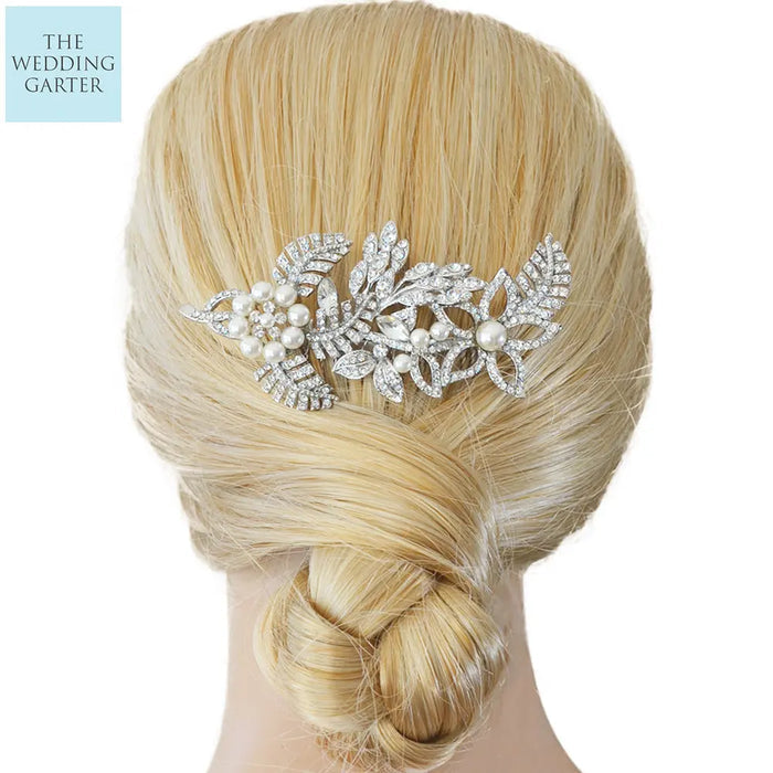 Exclusive Pearl & Swarovski Crystal Bridal Headpiece - The Wedding Garter
