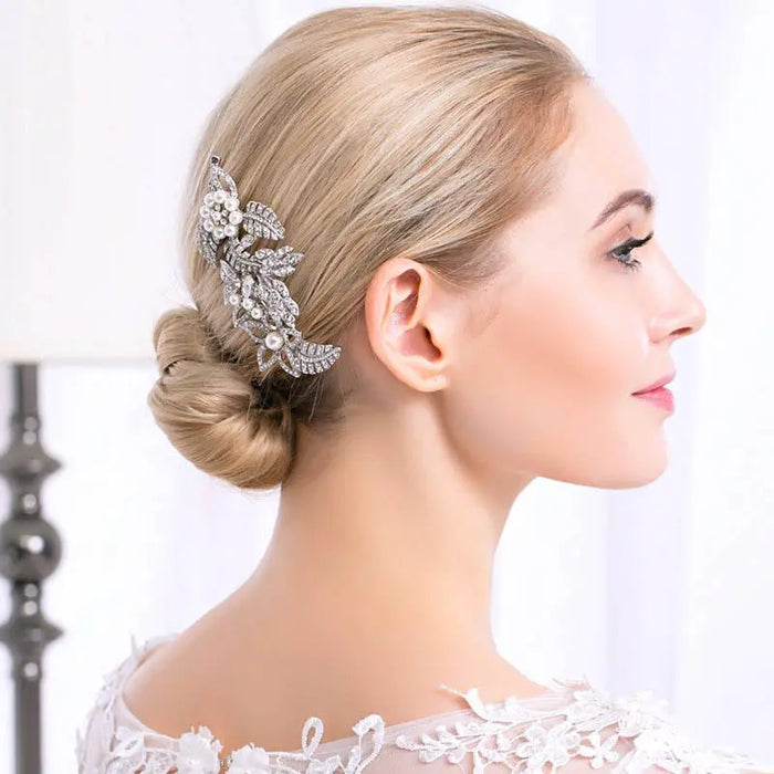 Exclusive Pearl & Swarovski Crystal Bridal Headpiece - The Wedding Garter