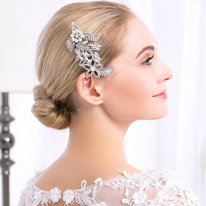 Exclusive Pearl & Swarovski Crystal Bridal Headpiece - The Wedding Garter
