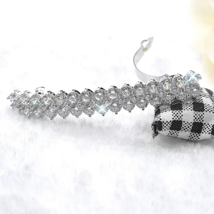 Exquisite Cubic Zirconia Diamond Bridal Hair Clip - The Wedding Garter
