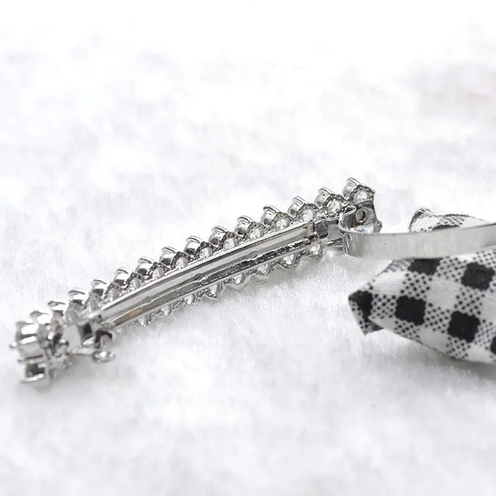 Exquisite Cubic Zirconia Diamond Bridal Hair Clip - The Wedding Garter