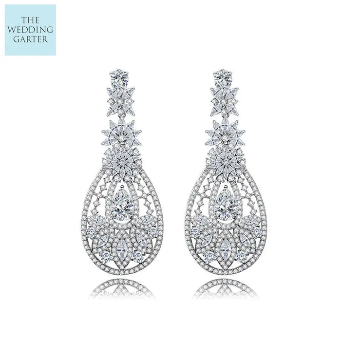 big chandelier bridal earrings