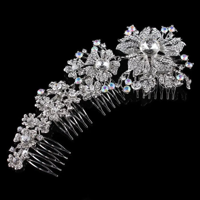 Extravagant Large Rhinestone Bridal Headpiece For Wedding - The Wedding Garter