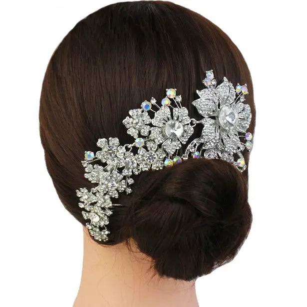 Extravagant Large Rhinestone Bridal Headpiece For Wedding - The Wedding Garter
