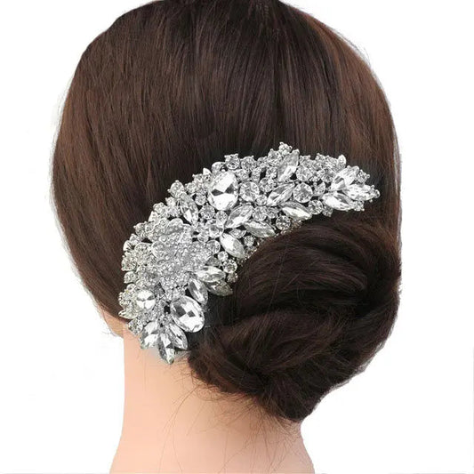 statement crystal headpiece wedding