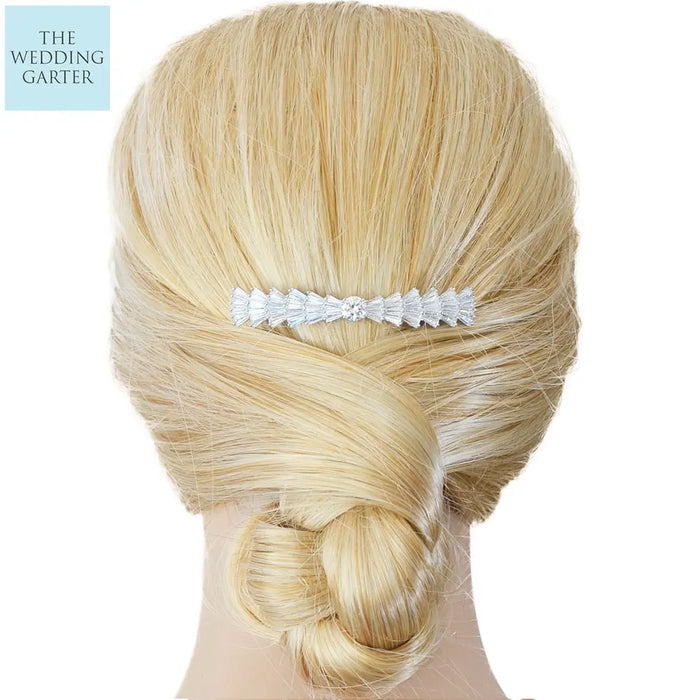 Fancy CZ Diamond Wedding Hair Accessories Clip - The Wedding Garter