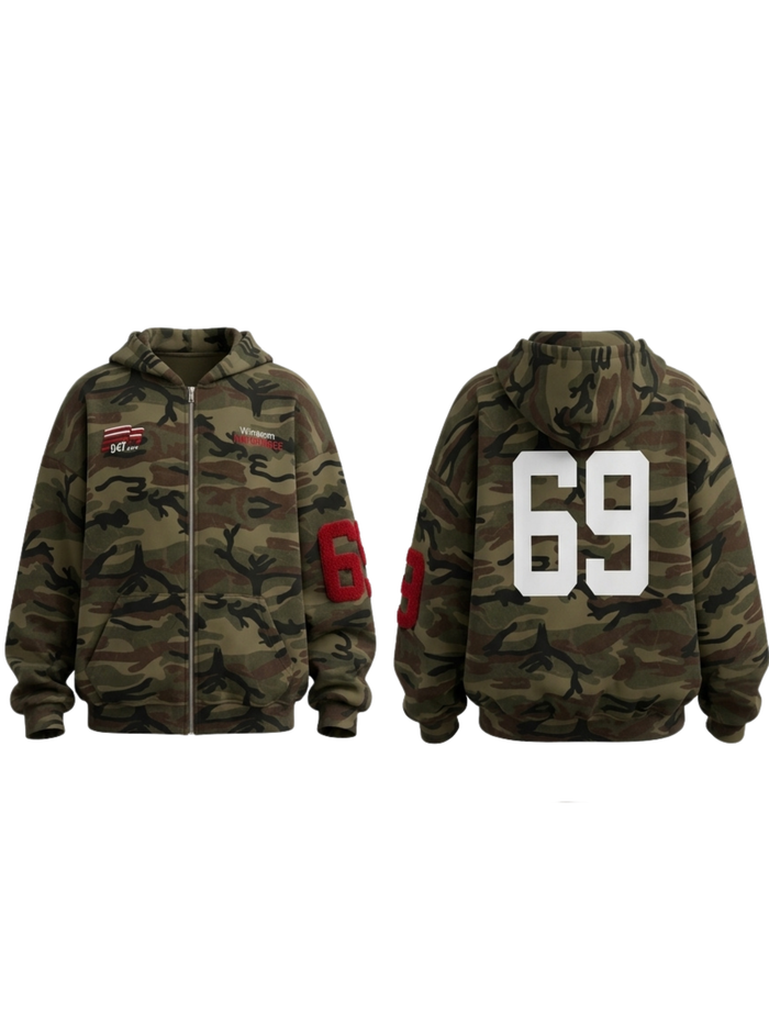 Feamle Pocket Camouflage Hoodie