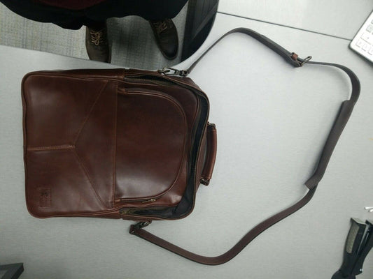 Fivax Leather Messenger Bag - Diamonds Sapphires Rubies Emeralds