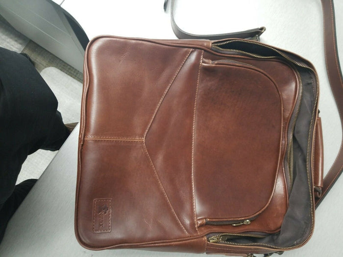 Fivax Leather Messenger Bag - Diamonds Sapphires Rubies Emeralds