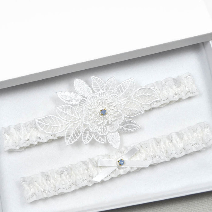 ivory wedding garter set