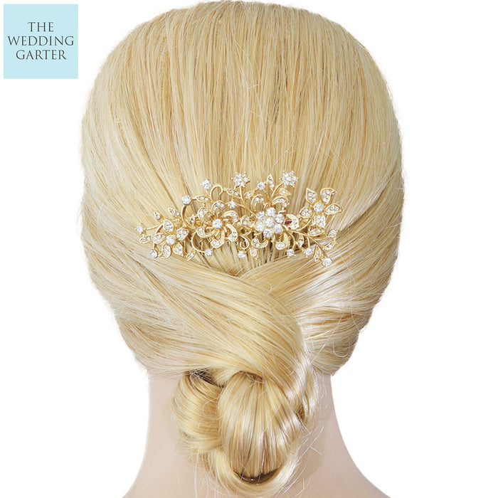gold bridal headpiece