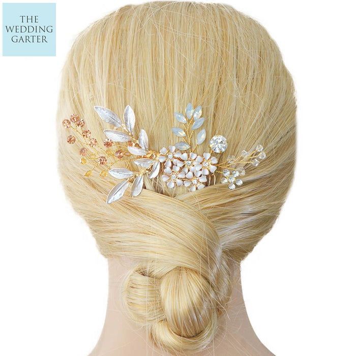 floral bridal headpiece