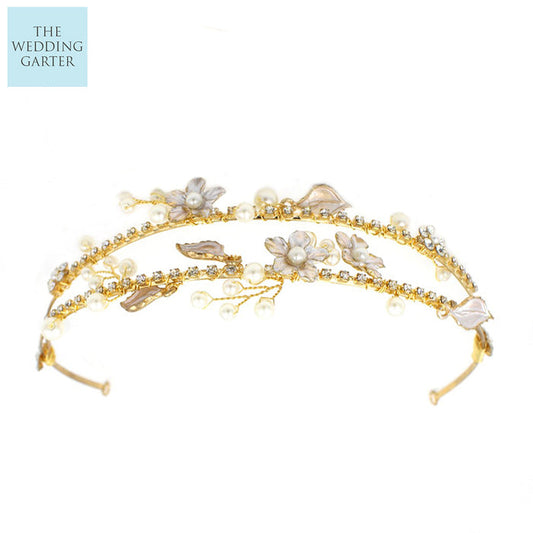 gold wedding crown