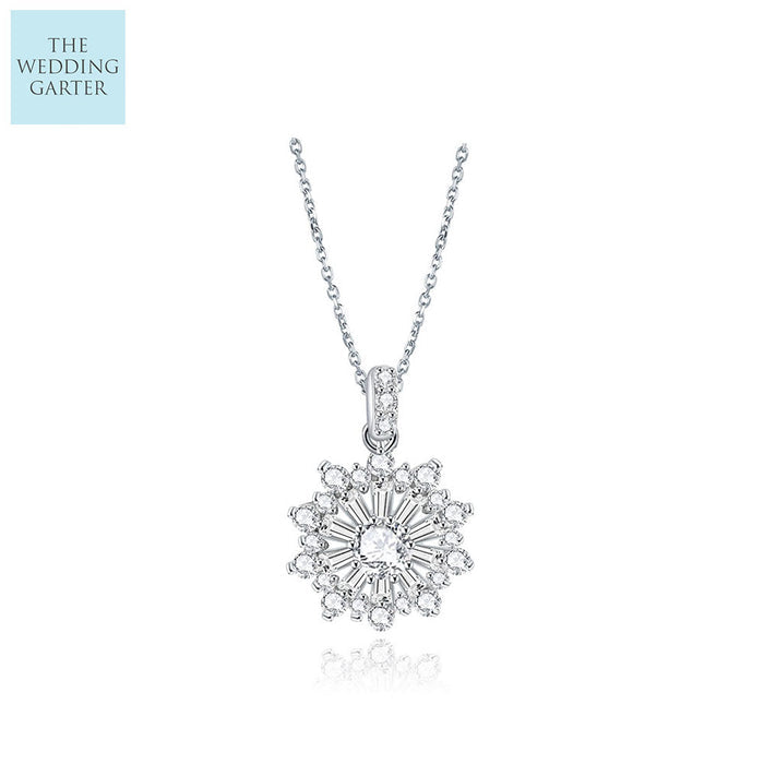 Floral Tiffany Style Bridal Jewellery Set - The Wedding Garter