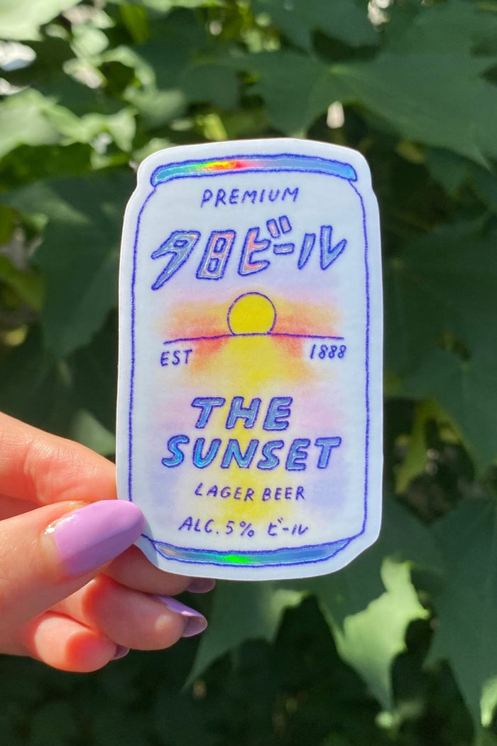FOONIE Autocollant Bière Sunset
