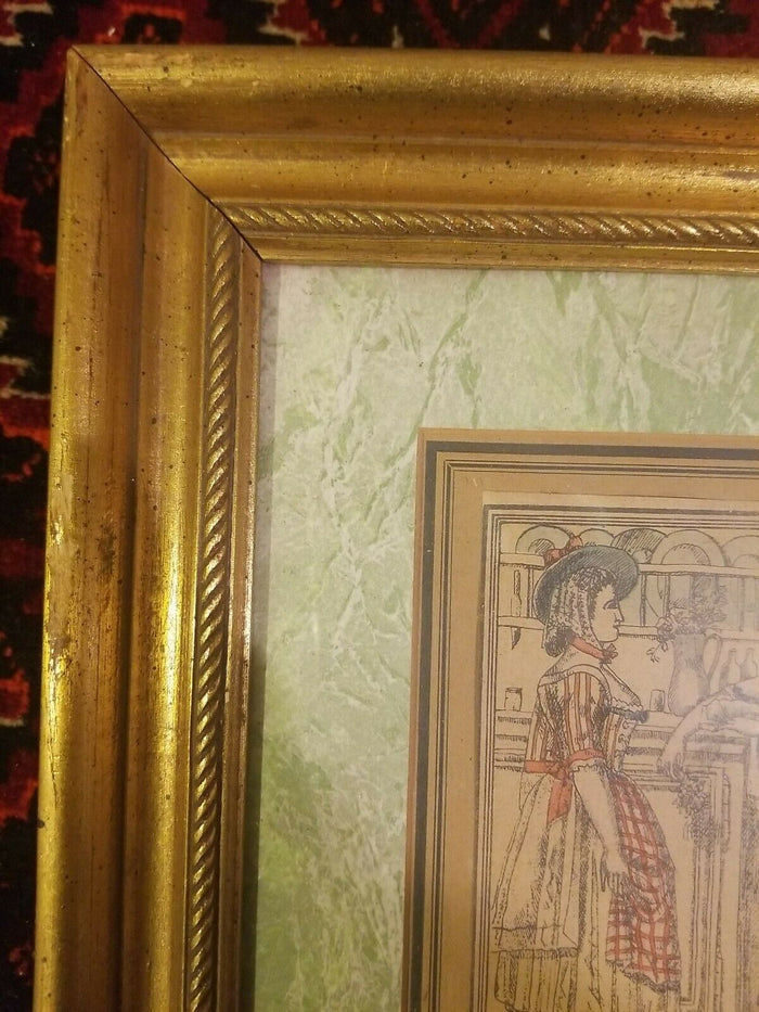 Framed Engraving by J.G. de Sainte Sauveur and Labrousse Artisanne de Marseille