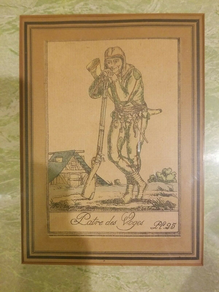 Framed Engraving by J.G. de Sainte Sauveur and Labrousse "Patre des Voges"