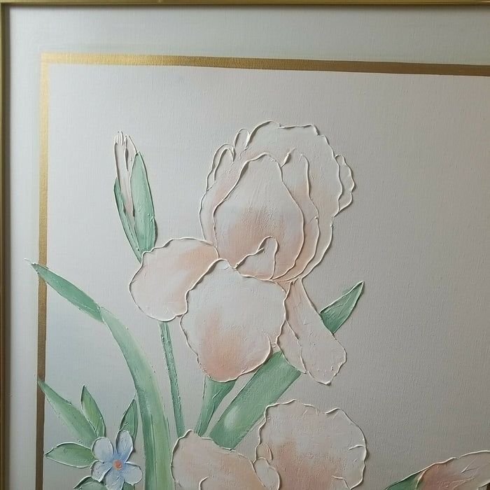 Framed Signed PAINTING - Diamonds Sapphires Rubies Emeralds