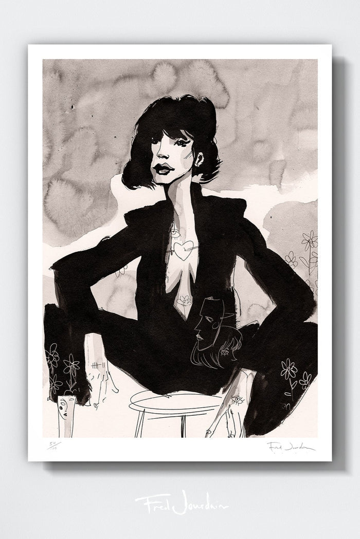 FRED JOURDAIN Affiche Dame de Coeur