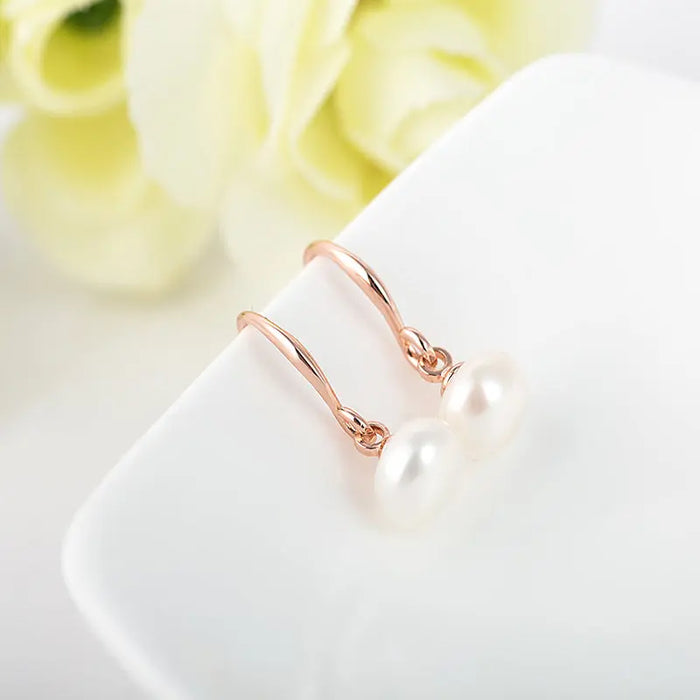 Freshwater Pearl Drop Earrings Bridesmaid Earrings Online (2 Colours) - The Wedding Garter