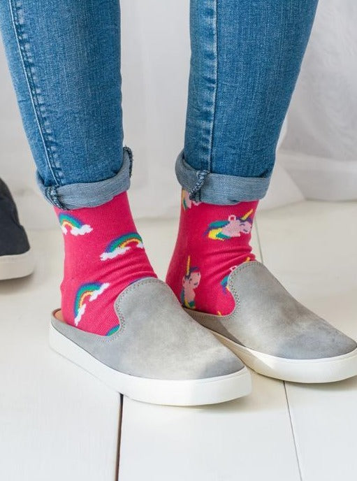 FRIDAY SOCK CO. Chaussettes - Licorne et Arc-en-ciel