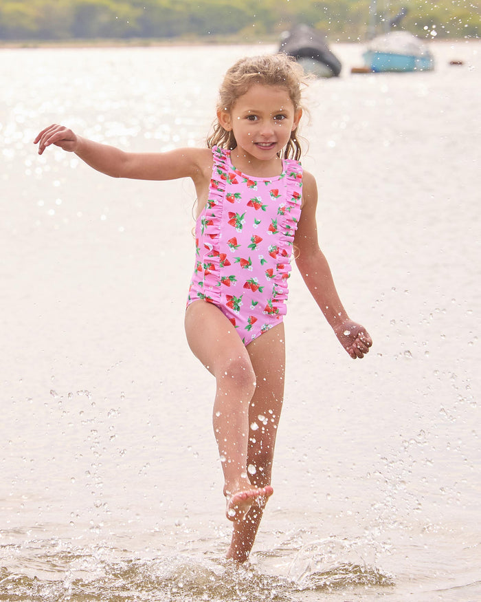 Hampton Swim Swimsuit Frill Swimsuit in Strawberry