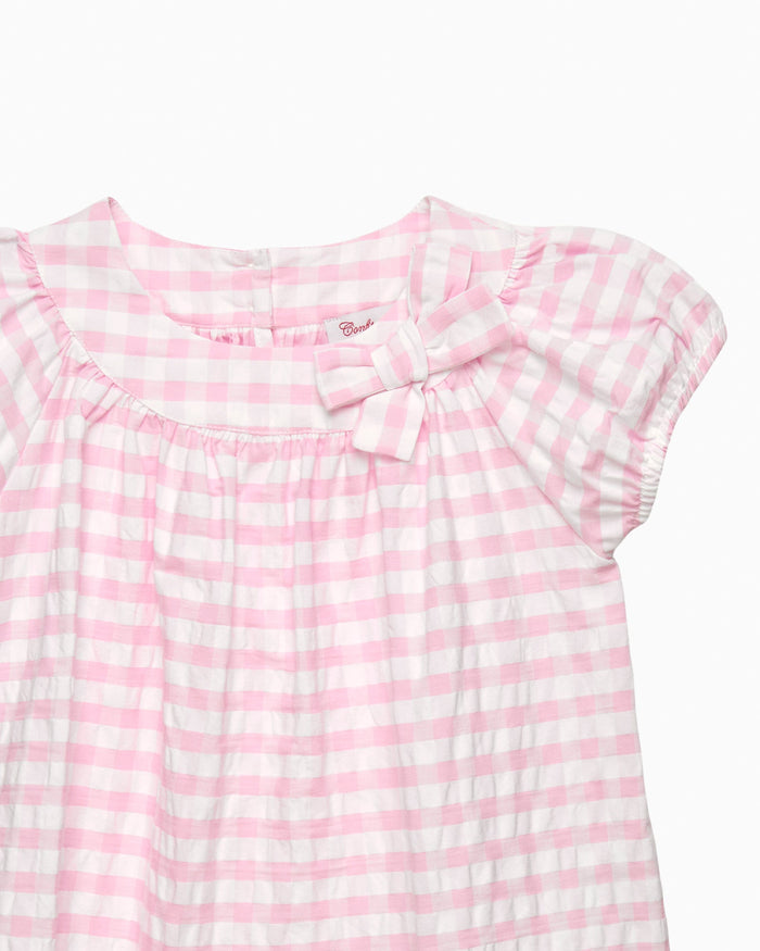 Confiture Top Gingham Puff Sleeve Top