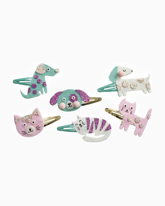 Janod Arts & Crafts Glitter Hair Clips to Make - Pets