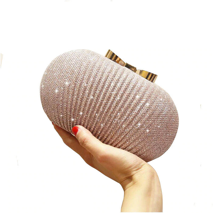 Gold Shimmer Fabric Evening Clutch - The Wedding Garter