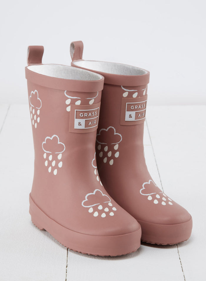 Grass & Air Wellington Boots Grass & Air Colour Reveal Wellies in Rose