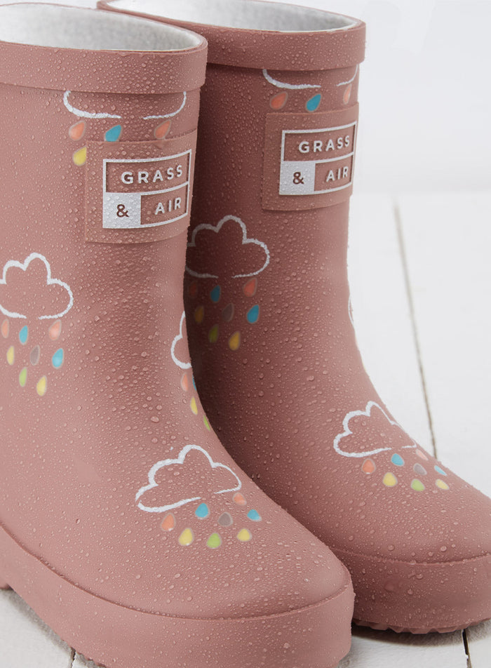Grass & Air Wellington Boots Grass & Air Colour Reveal Wellies in Rose