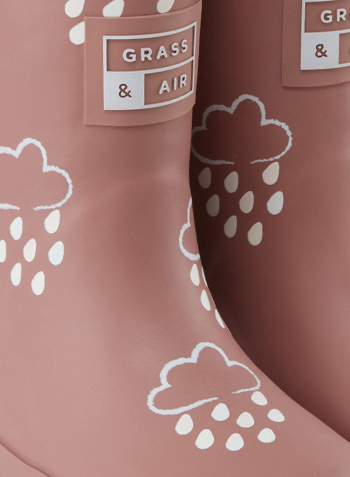 Grass & Air Wellington Boots Grass & Air Colour Reveal Wellies in Rose