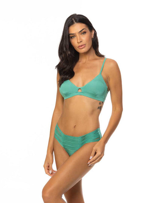 Green Shimmer Bralette Top