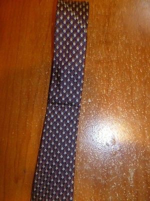 Hand Finished 100% Woven Silk Lauren by Ralph Lauren Cherry and Black Tie - Diamonds Sapphires Rubies Emeralds